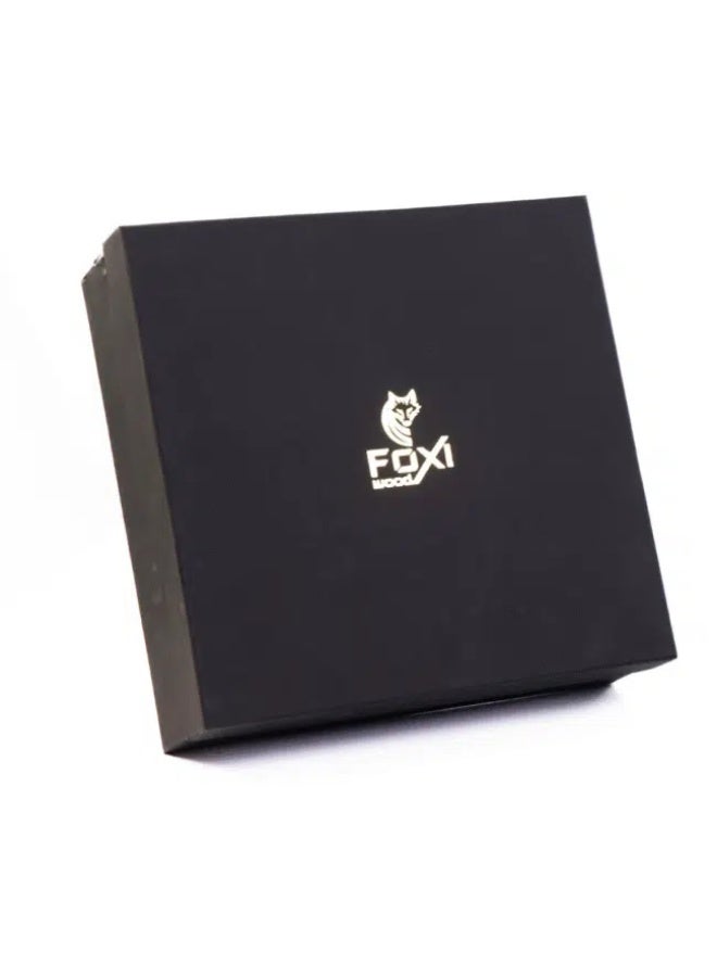 Foxiwood Premium Wooden Tea Box-9 Slot -Black - Image 3